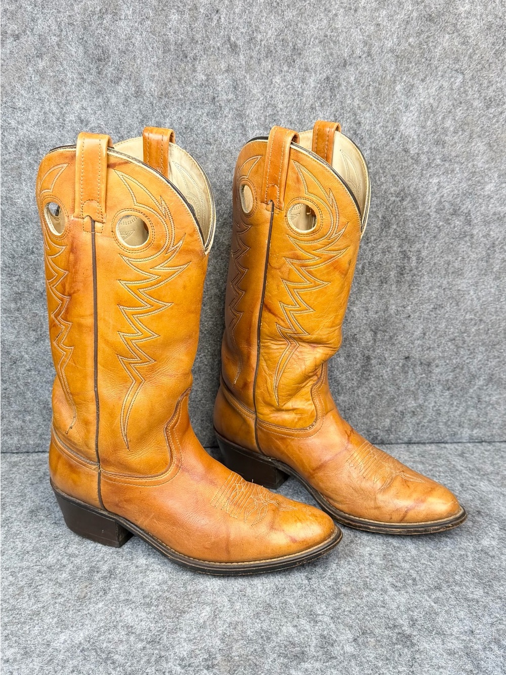 Vintage ACME Boots Men’s Size 8.5 D Western Cowboy Brown Leather